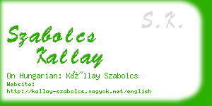 szabolcs kallay business card